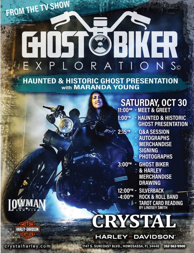 Haunted & Historic Ghost Presentation with Maranda Young from the TV Show Ghost Biker Explorations