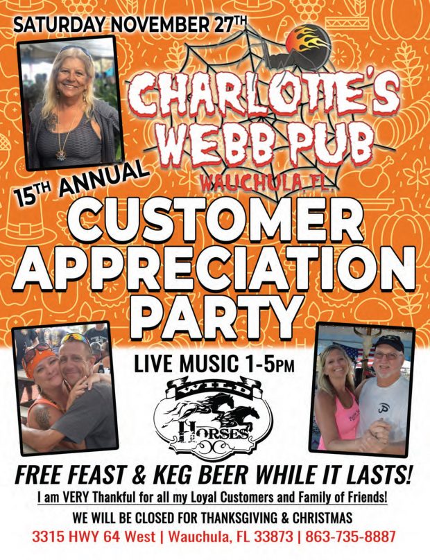 Charlotte’s Webb Pub 15th Annual Customer Appreciation Party