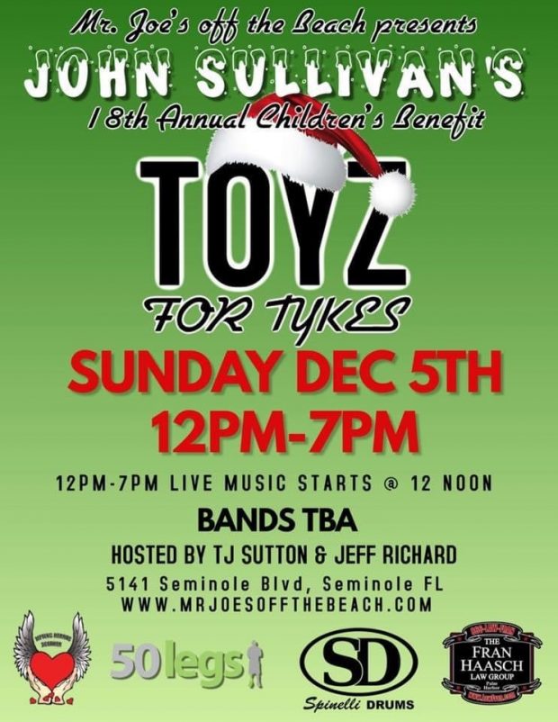 Toyz For Tykes Benefit at Mr. Joe’s Off The Beach