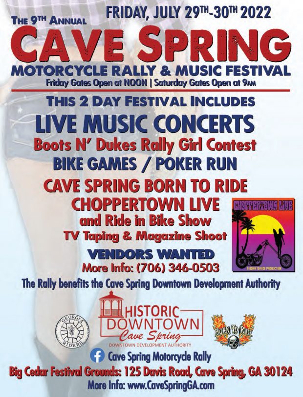 The 9th Annual Cave Spring Motorcycle Rally Music Festival