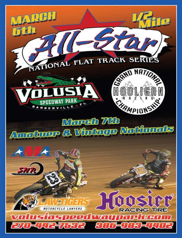 March 6th – All-Star National Flat Track Series 1/2 Mile 