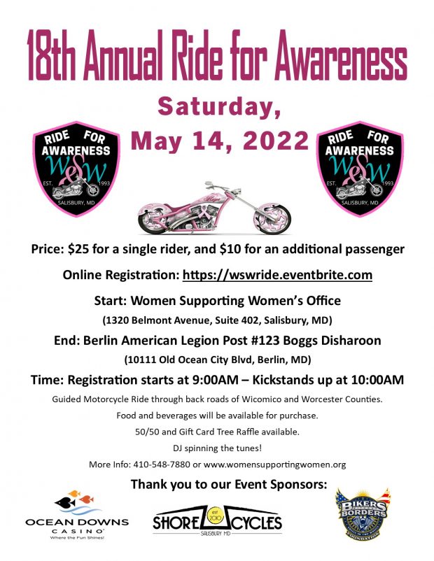 18th Annual Ride for Awareness for Women Supporting Women