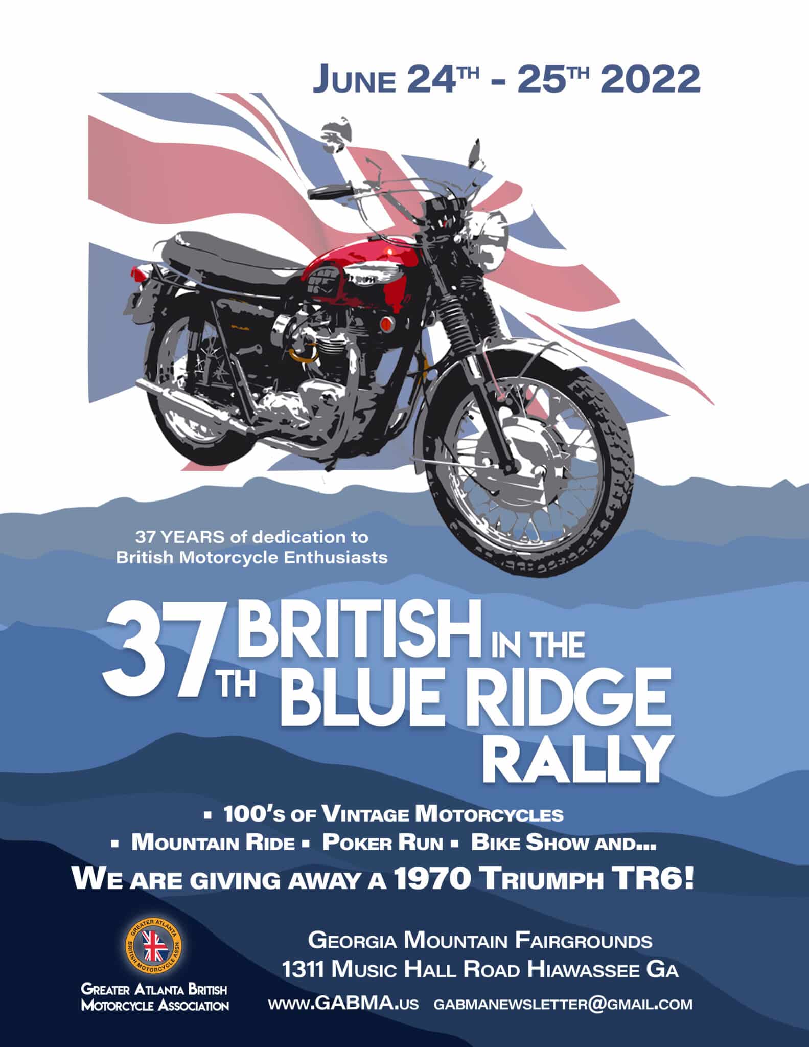 37th British in the Blue Ridge Rally - Greater Atlanta British Motorcycle Association