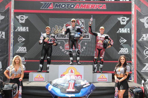 KYLE WYMAN CHARGES TO ROAD ATLANTA KING OF THE BAGGERS VICTORY ON FACTORY HARLEY-DAVIDSON ROAD GLIDE MOTORCYCLE