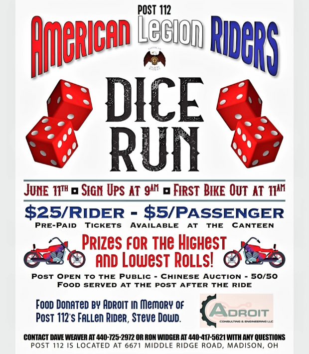 American Legion Riders Dice Run