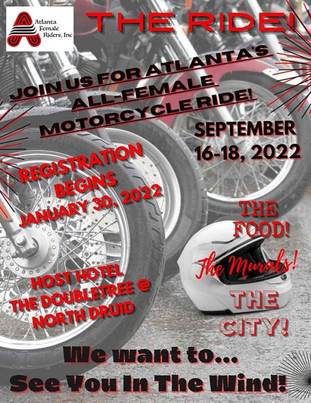 SYITW is Atlanta’s premier ALL-FEMALE motorcycle ride event!!!