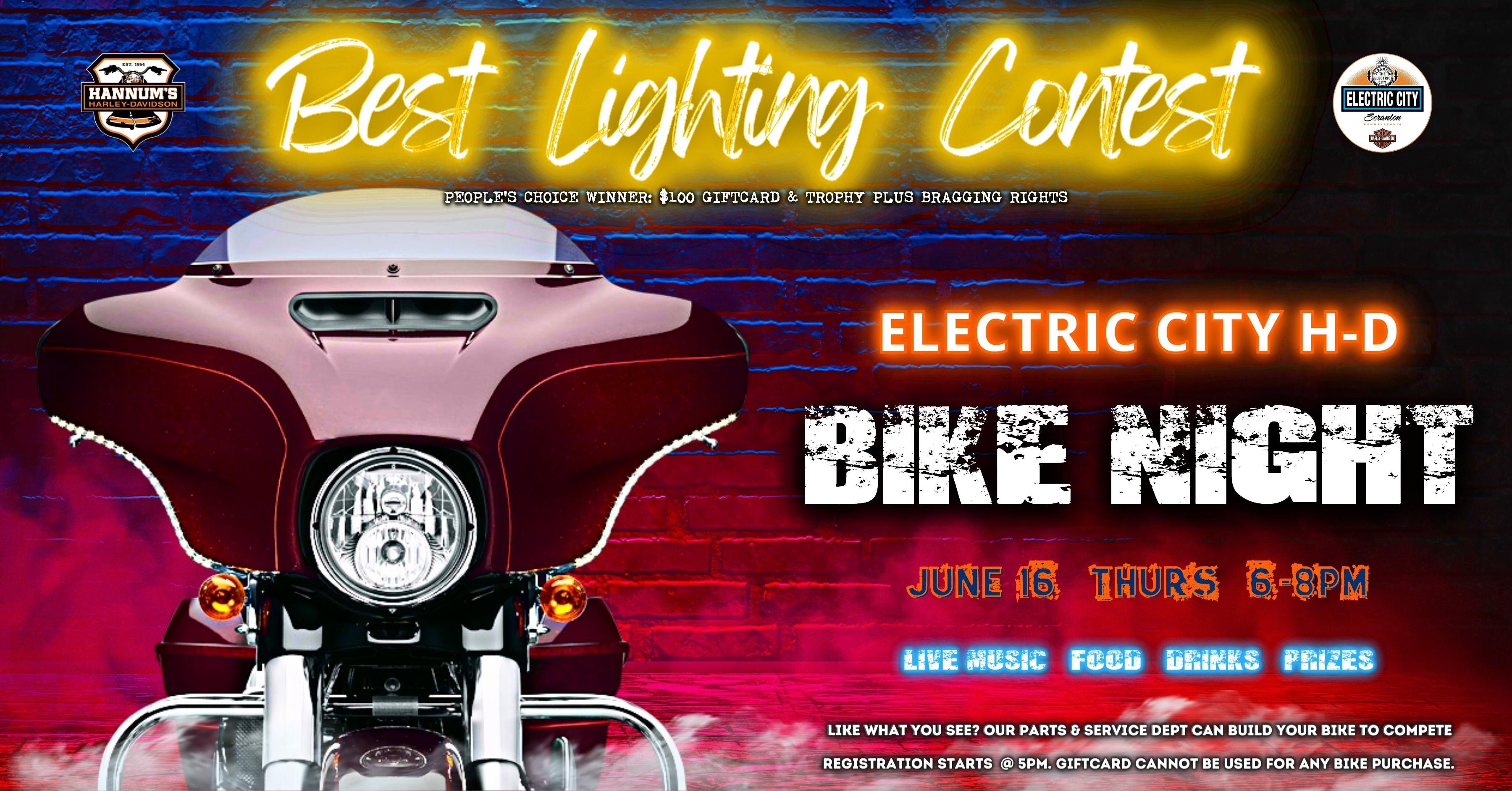 ECHD BIKE NIGHT BEST LIGHTING CONTEST Born To Ride Motorcycle
