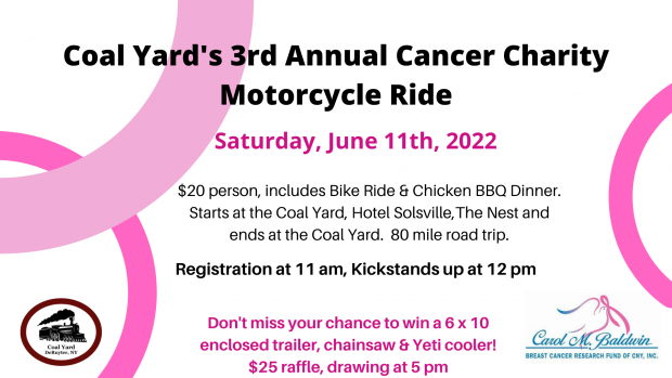 Coal Yard’s 3rd Annual Cancer Charity Motorcycle Ride