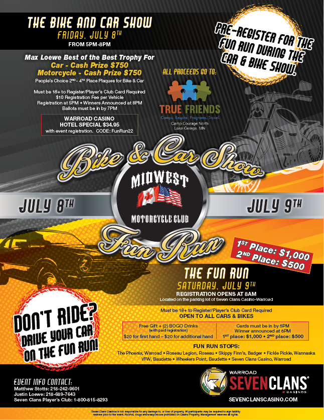 Midwest Motorcycle Club's Fun Run and Car and Bike Show