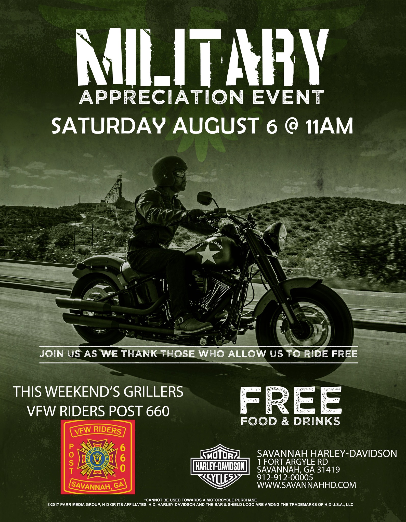 Military Appreciation Grill & Chill at Savannah Harley-Davidson