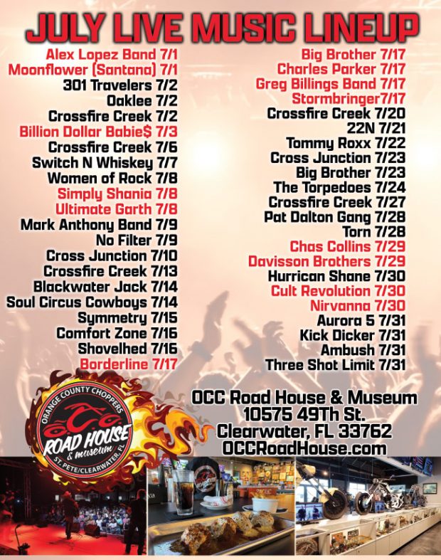 Mark Anthony Band & No Filter Live During The July Music Line at OCC Road House