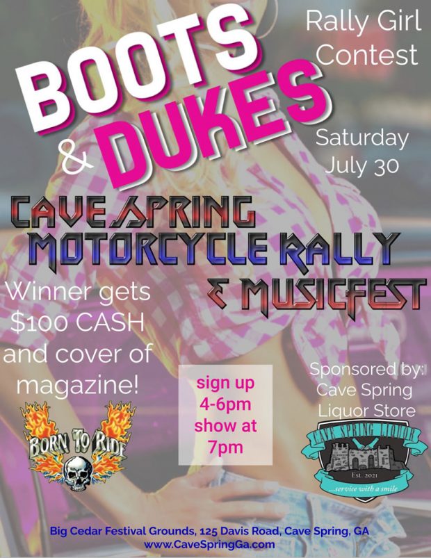 Boots & Dukes Rally Girl Contest Cave Springs Motorcycle Rally