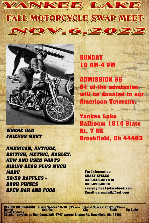 30th Yankee Lake Fall Bikers Ball Motorcycle Swap Meet Born To Ride