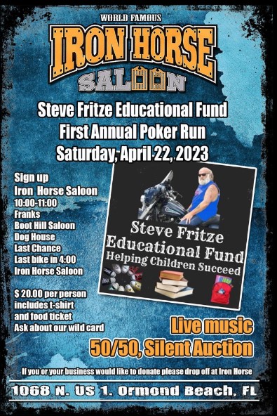 1st Annual Steve Fritze Educational Fund Poker Run