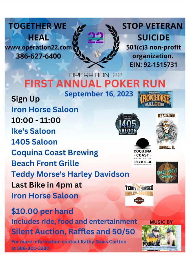 Operation 22 First Annual Poker Run to Stop Veteran Suicide