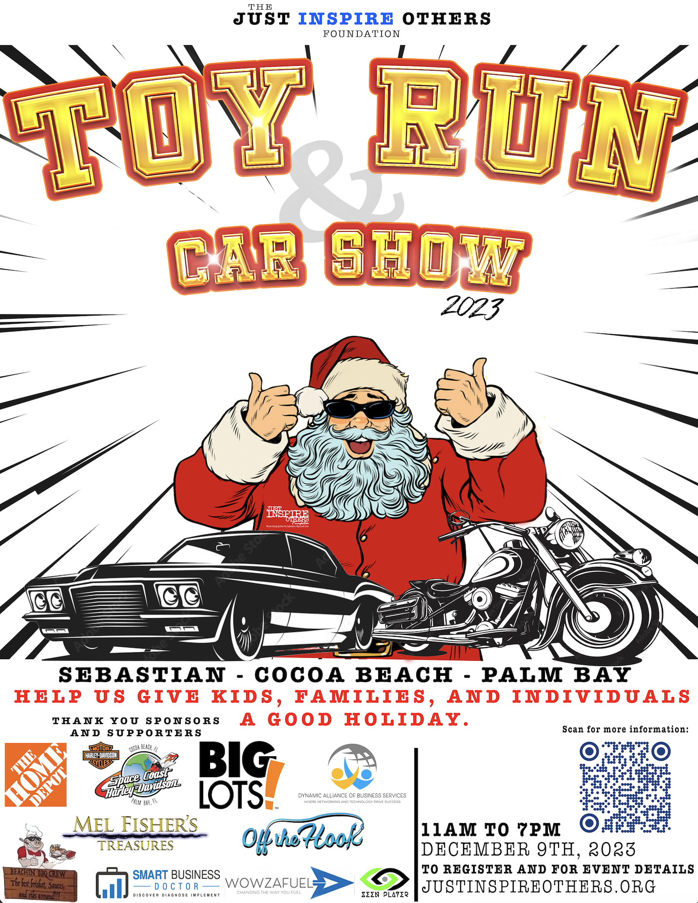 1st Annual Toy Run and Car Show - Just Inspire Others - New 501c3 Non-Profit - Changing Lives