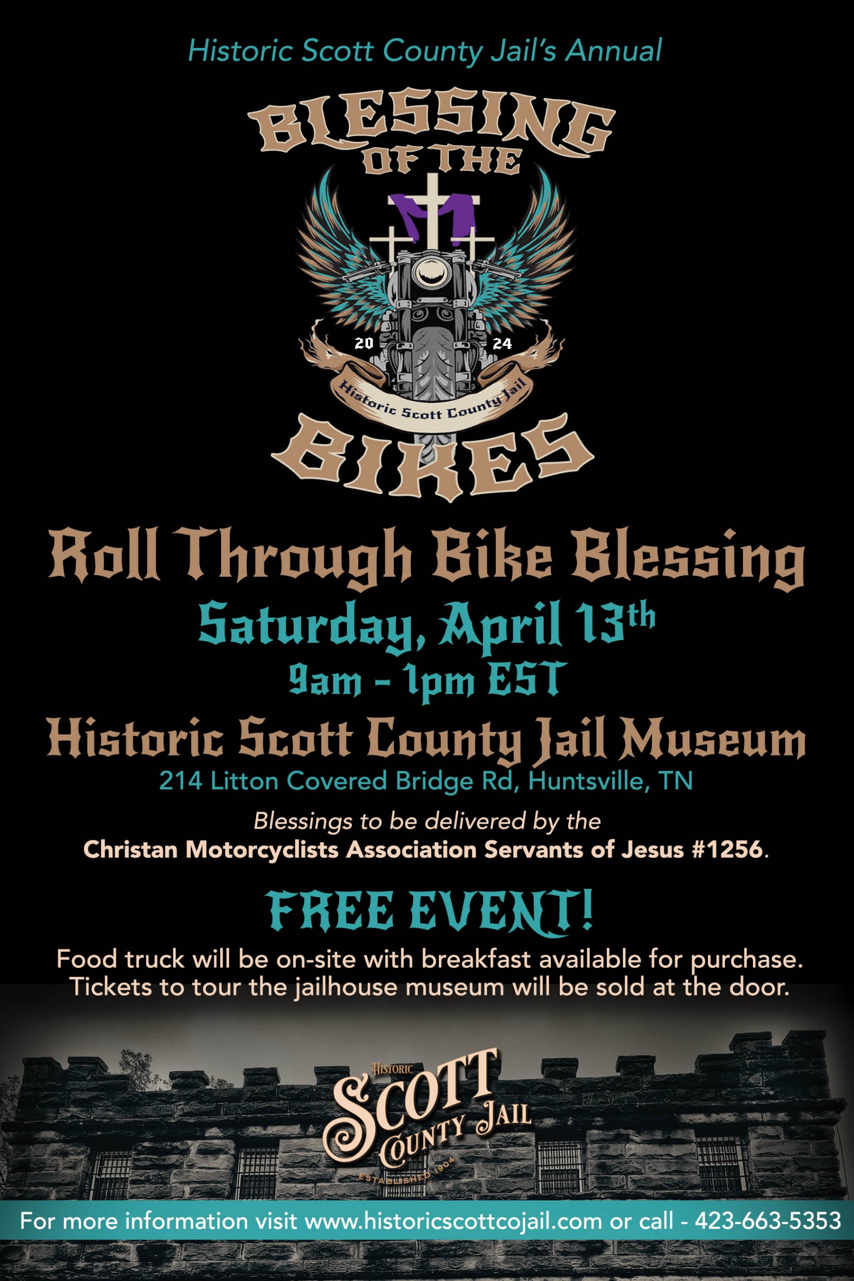 Blessing of the Bikes at the Historic Scott County Jail Museum