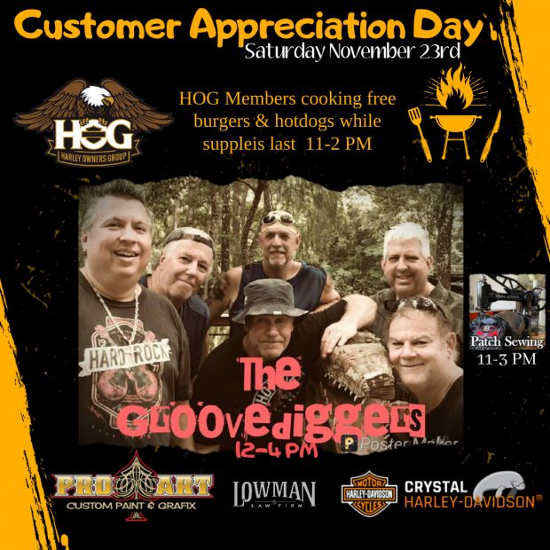 Customer Appreciation day.  The Groovediggers Live.