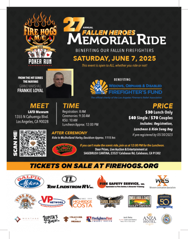 LAFD Fire Hogs 27th Annual Memorial Run