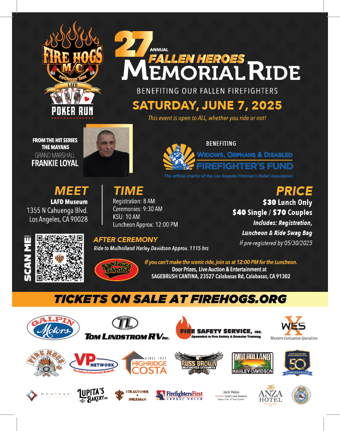 LAFD Fire Hogs 27th Annual Memorial Run