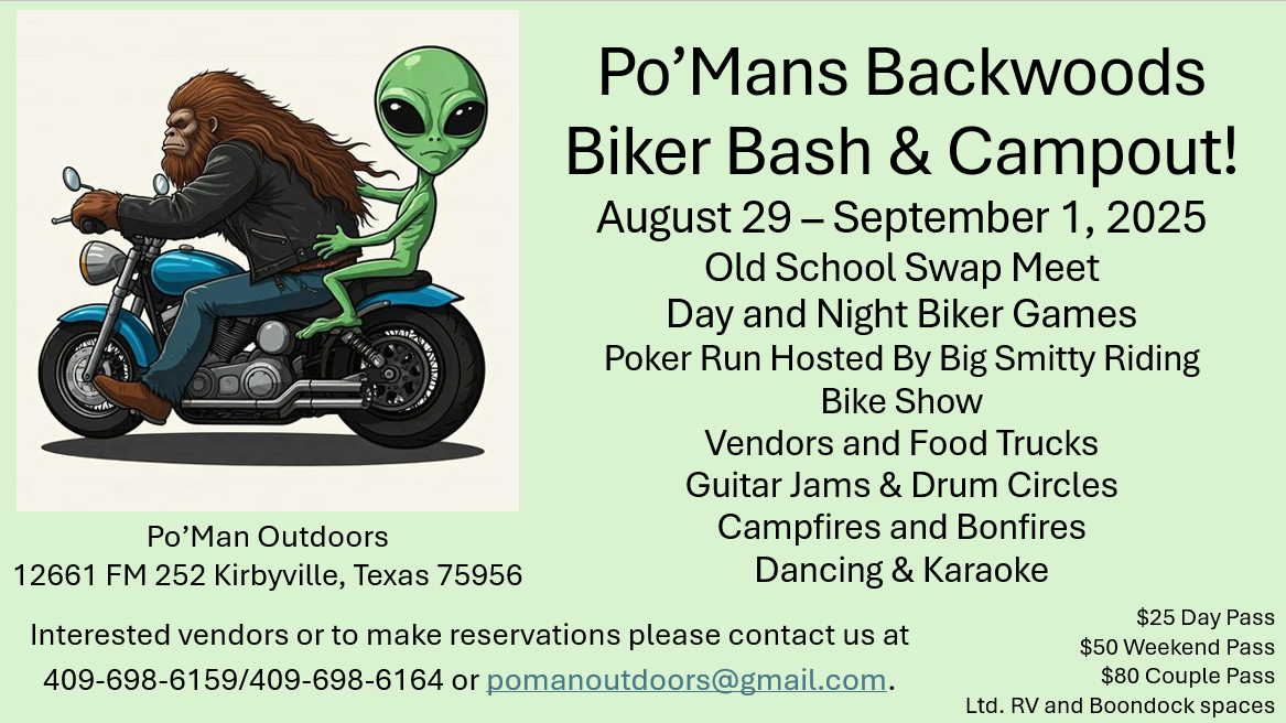 Po\'Man Outdoors Biker Bash