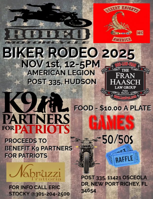 Biker Rodeo Fund Raiser for K9 Partners for Patriots