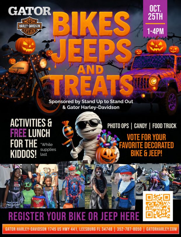 Bikes, Jeeps and Treats at Gator Harley Davidson