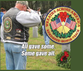 Wreaths Across America with Program beginning at the Vietnam Veterans Wall