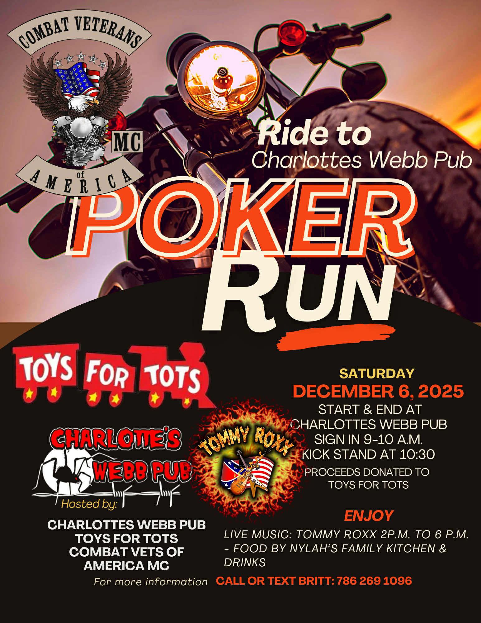 Ride to Charlotte's Webb Pub Poker Run