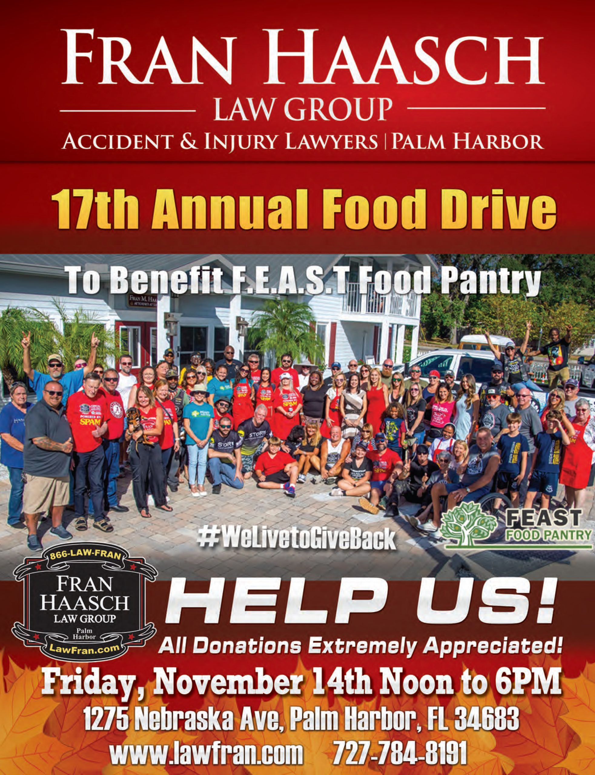 17th Annual Fran Haasch FEAST Food Drive!