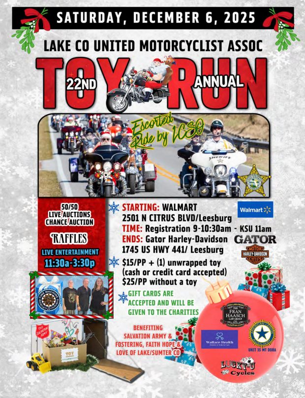 22nd Annual Lake County United Motorcycle Assoc. Toy Run