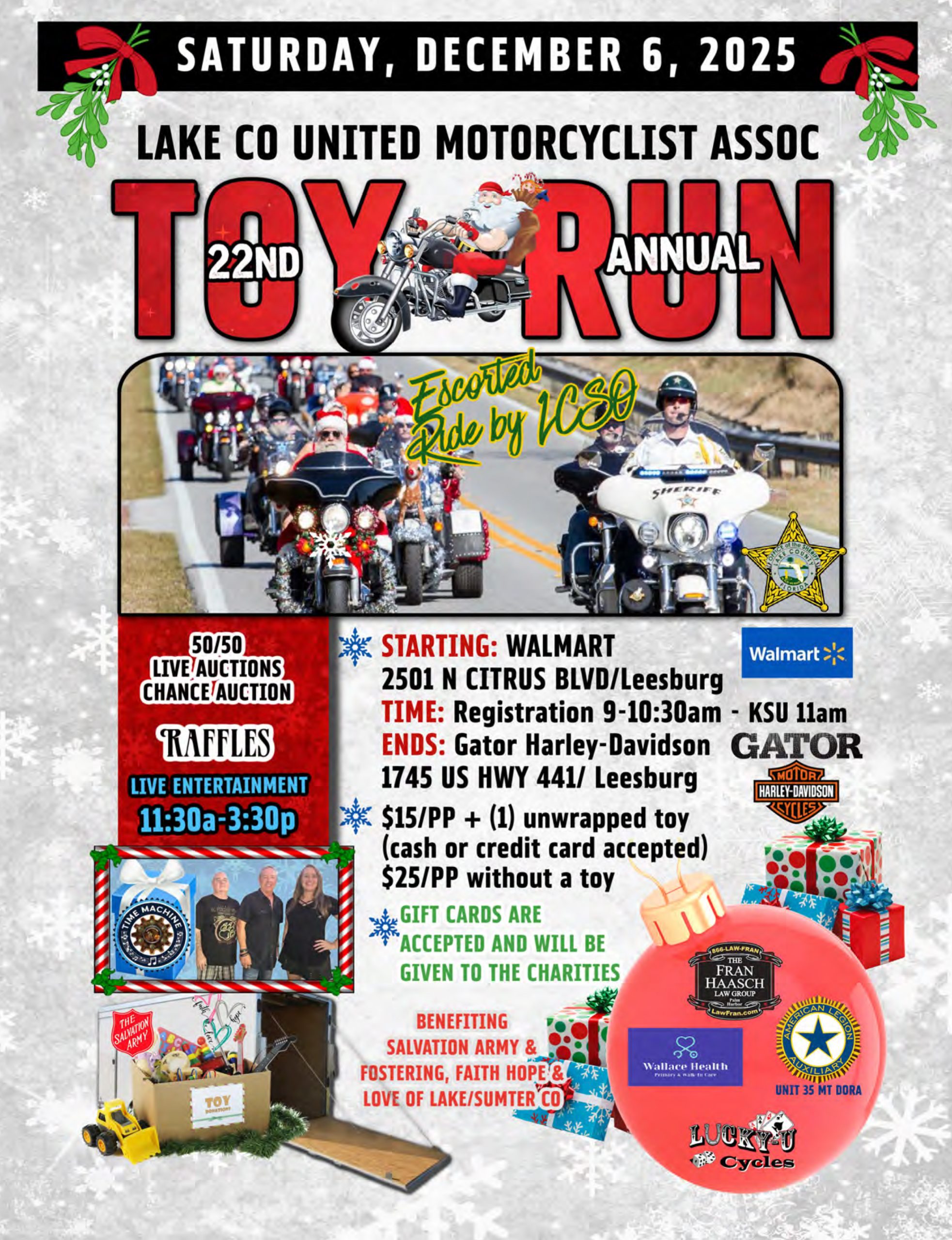22nd Annual Lake County United Motorcycle Assoc. Toy Run