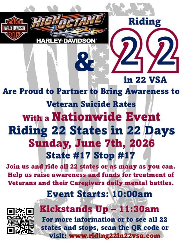Riding 22 States in 22 Days Veteran Suicide Awareness Benefit Ride State 17