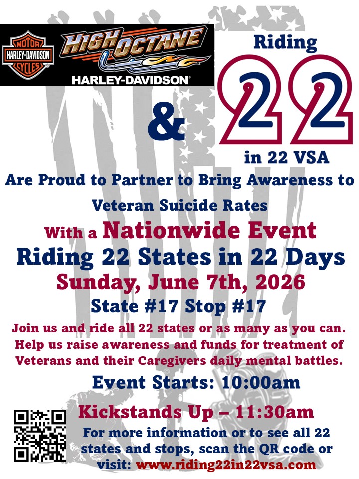 Riding 22 States in 22 Days Veteran Suicide Awareness Benefit Ride State 17
