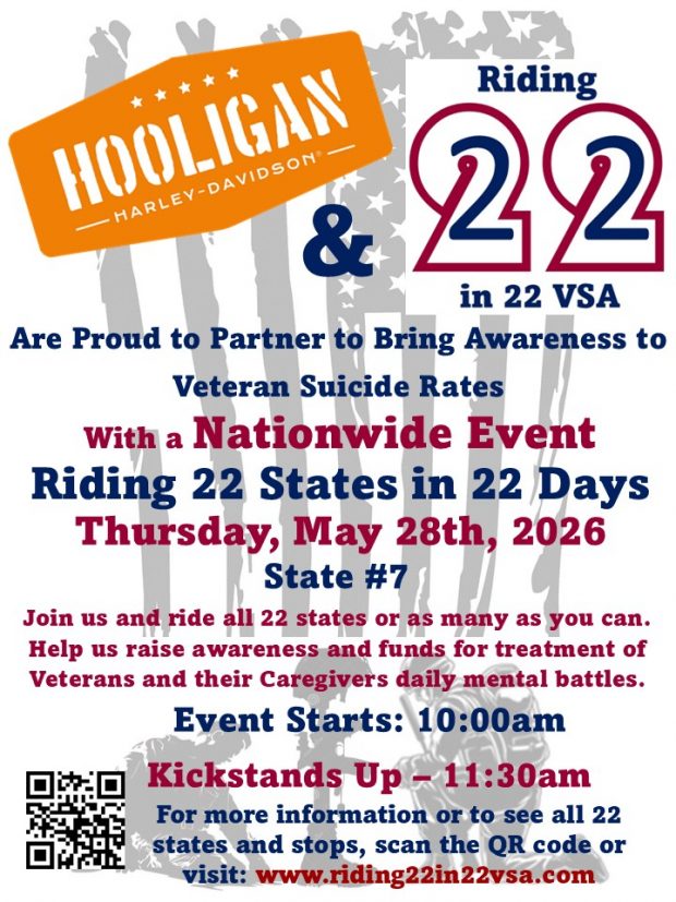 Riding 22 States in 22 Days Veteran Suicide Awareness Benefit Ride State 7