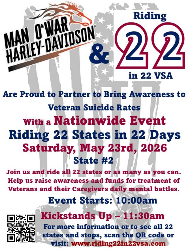 Riding 22 States in 22 Days Veteran Suicide Awareness Benefit Ride State 2