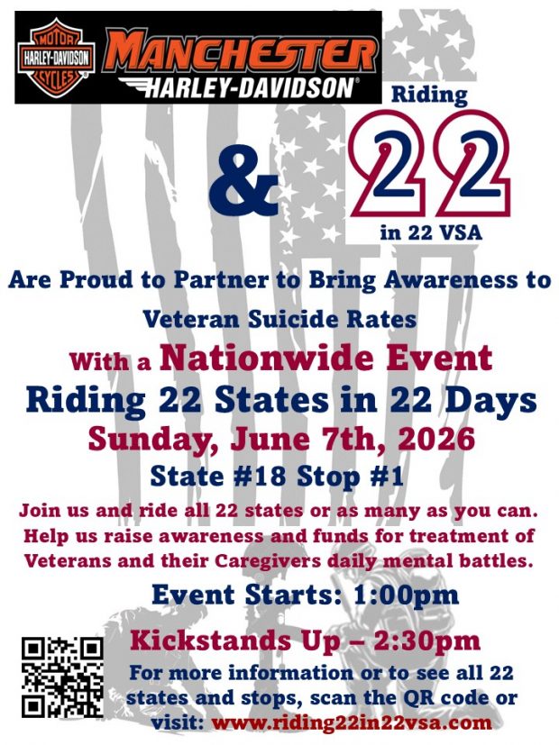 Riding 22 States in 22 Days Veteran Suicide Awareness Benefit Ride State 18