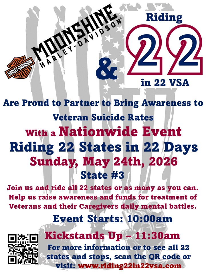 Riding 22 States in 22 Days Veteran Suicide Awareness Benefit Ride State 3 Stop 2