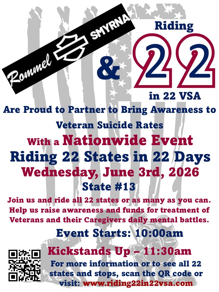 Riding 22 States in 22 Days Veteran Suicide Awareness Benefit Ride State 13