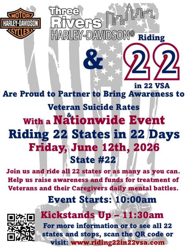 Riding 22 States in 22 Days Veteran Suicide Awareness Benefit Ride State 22