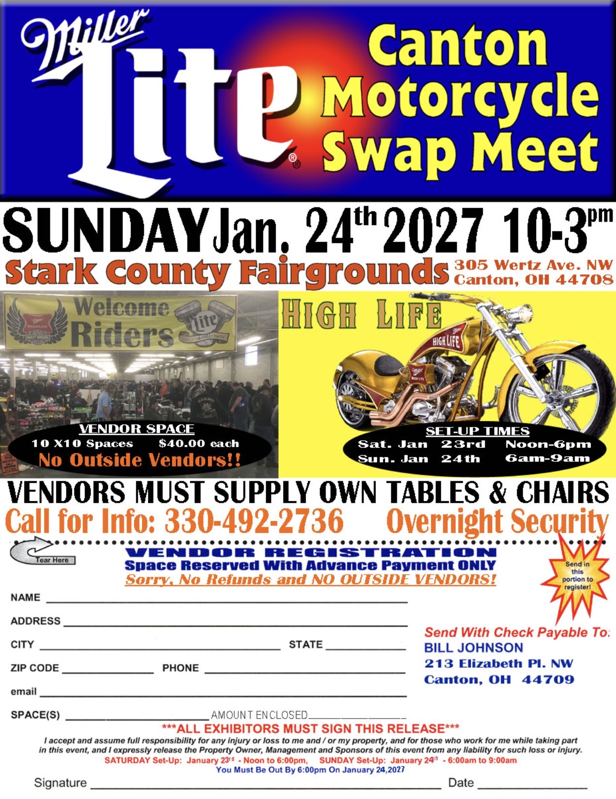 MILLER LITE CANTON MOTORCYCLE SWAP MEET